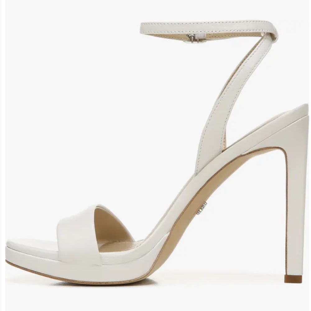 Sam Edelman Jade White Leather Ankle Strap Sandals Size 9 - Picture 4 of 12